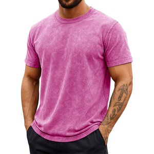 T-shirt pour homme au design populaire, effet délavé à l'acide, de haute qualité, écologique, respirant, séchage rapide, style streetwear, prix bas, t-shirt effet délavé à l'acide - Product Image 3