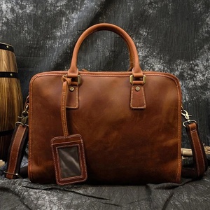 Bolso de Hombro de Cuero Genuino de Alta Calidad para Laptop de 15 Pulgadas, Color Marrón, con Múltiples Compartimentos, Bolso Ejecutivo para Laptop - Product Image 6