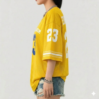 Camiseta Deportiva Personalizada de Primera Calidad, Impresa a Medida, para Fútbol, Béisbol, Baloncesto, Verano, Unisex, Corta, Transpirable, de Malla