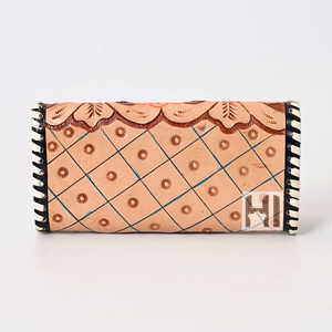 Cartera de Cuero RFID de Lujo para Mujer, Cartera Larga con Diseño Floral Vintage - Product Image 4