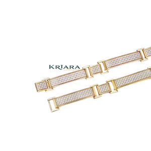 Pulsera Cubana de Plata 925 con Moissanita, Corte Brillante Redondo, Microincrustaciones, Diseño Geométrico, Pulsera de Lujo Unisex - Product Image 3
