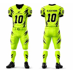 Conjunto de Uniforme de Fútbol Americano Sublimado, Malla Transpirable, Manga Corta, Cuello en V, Tallas Grandes, para Adultos - Product Image 4