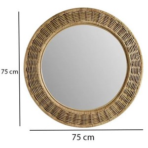 Espejo Decorativo Tallado a Mano en Bambú |   Artesanía Asiática en Pergaminos al por Mayor - Product Image 4