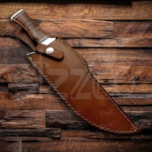 Cuchillo Bowie de Acero D2 SIZZCO Hecho a Mano Personalizado OEM, Cuchillo de Caza y Supervivencia al Aire Libre, Hoja Fija Táctica, Mango de Cuero, Regalo Ideal - Product Image 6