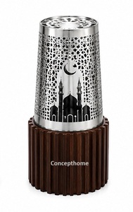 Quemador de incienso de acero inoxidable Concepthome con base de madera, difusor de aromaterapia para fragancia del hogar - Product Image 6