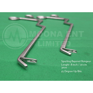 เครื่องมือผ่าตัด Moona E.N.T Instruments Spurling Bayonet Disc Rongeur NS-8099 แบบใช้มือ ความยาวใช้งาน 20 ซม. มุมปลาย 45 องศา - Product Image 3