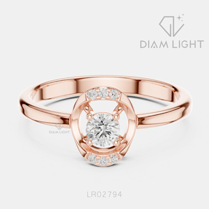 Bague de fiançailles moderne pour femme en or blanc 14 carats avec diamant de laboratoire rond certifié IGI 0,153 carat, couleur F+, clarté VS+, cadeau - Product Image 3