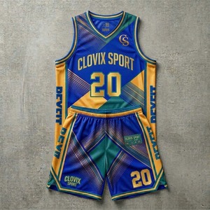 Clovix Sport Original Design Basketball Uniforms Fully Customized Sublimated Jersey <b>Performance</b> Basketball <b>Wear</b> - Product Image 4