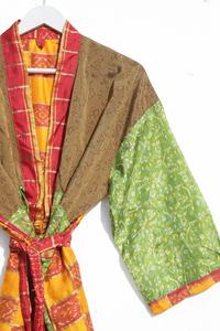 Nouveauté Robe Kimono en soie Robe de chambre Kimono vintage Robe de mariée Boho Kimono vêtements de détente - Product Image 6