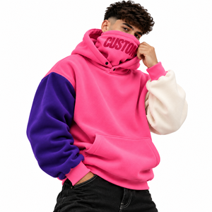Sudadera con Capucha y Cubre Rostro para Hombre al por Mayor, Forro Polar Suave, Capucha Extendida, Mangas Dobles, Bolsillo Delantero, Moda B2B USA - Product Image 1