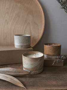 Bocaux à bougies en céramique émaillée - Product Image 3