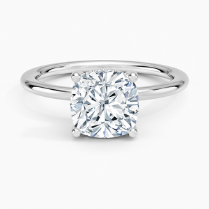 BOJ <b>Ring</b> 086 Cushion Cut 925 <b>Silver</b> Halo Prong Stone <b>Solitaire</b> Diamond <b>Ring</b> 2ct D Color VVS1 Moissanite GRA Certified Low Price - Product Image 1