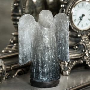 Lámpara de Sal Rosa del Himalaya Natural, Figura de Ángel Hecha a Mano, Luz Nocturna Purificadora de Aire, Energía Curativa, Decoración para el Hogar y Spa - Product Image 3