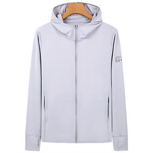 เสื้อแจ็คเก็ตไนลอนแบบซิปหน้าสำหรับฤดูหนาว ยูนิเซ็กซ์ บางเฉียบ ระบายอากาศได้ดี น้ำหนักเบา ป้องกันรังสียูวี ทอแบบถัก ทนลม กันแดด - Product Image 1