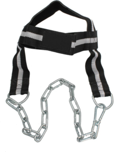 Arnés de entrenamiento de músculos cervicales de alta resistencia, equipo cómodo para levantamiento de pesas con cadena de acero y acolchado suave para soporte. - Product Image 1