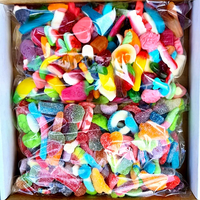 Vente en Gros Bonbons Gélifiés Aigres-doux Halal en Vrac, Sac de 1 kg, Saveur de Fruits, Tendres et Enrobés de Sucre