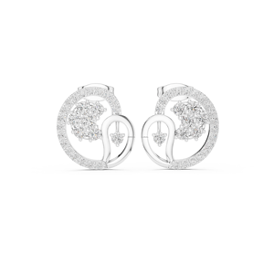 Nature Nest Boucles d'oreilles pendantes en forme de feuille d'or 14K Moissanite en argent pour les amoureux de la nature - Product Image 3