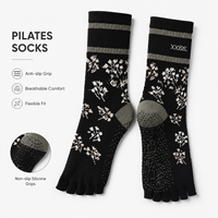 Chaussettes de Pilates pour femmes, antidérapantes, élastiques, respirantes, douces, pour Reformer, Yoga, Barre, entraînement, couleur personnalisée, marque privée