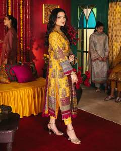 <b>Yellow</b> Salwar Kameez for Eid Wedding Beach Occasions-Most Beautiful <b>Women's</b> Wear Viscose Material Moisture Wicking Quick - Product Image 5