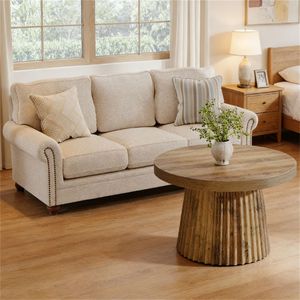 Round Coffee Table for Use As Center <b>Side</b> or Sofa Table - Product Image 1