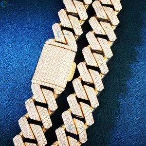 สร้อยข้อมือคิวบันลิงค์เพชรเลี้ยงในห้องปฏิบัติการแบบ Iced Out เงินแท้ 925 สไตล์ฮิปฮอป ขนาด 20 มม. สำหรับผู้ชาย - Product Image 3