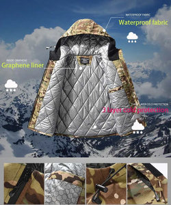 Parkas d'hiver M65 unisexes, vestes tactiques 30 Camo, imperméables, en nylon/coton, avec capuche, coupe-vent pour la chasse - Product Image 6