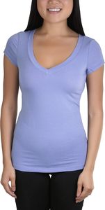 เสื้อยืดผู้หญิง Softstretchcomfort คอวีเซ็กซี่ แขนสั้น ประดับเพชร ลายกราฟิก ทรงเข้ารูป แฟชั่นฤดูร้อน สไตล์สตรีทแวร์ - Product Image 3