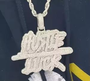 Colgante Personalizado de Moissanita Redonda de 5 Quilates con Baño de Plata 925, Colgantes y Dijes Finos para Fiestas - Product Image 4