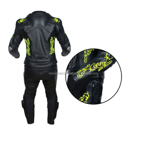 Combinaison de protection en cuir véritable haute durabilité, résistante à l'abrasion, respirante, séchage rapide, ajustement parfait, confort et sécurité pour la course automobile - Product Image 6