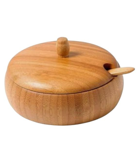 Premium Quality Unique Wood Sugar and Salt <b>Pot</b> And Bowl Spice <b>Pot</b> Herb Canister Pickle <b>Jam</b> Jar - Product Image 5