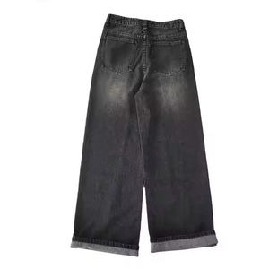 Jean Baggy Homme Taille Moyenne 2025 avec Logo Personnalisé, Coupe Ample, Denim Délavé Léger, Style Vintage, Décontracté, Anti-Plis, 100% Coton - Product Image 5
