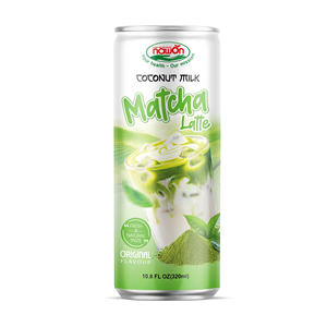 Latte au matcha prêt à boire 250 ml en conserve, boissons au thé matcha Nawon certifiées HALAL à base de lait de coco et de poudre de matcha, marque privée - Product Image 3