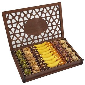 Boîte de rangement pour fruits secs en bois et acrylique écologique avec compartiments pour le stockage et la conservation des aliments - Product Image 5
