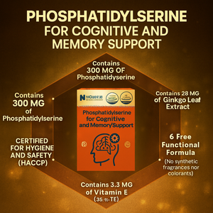 Capsules de rappel du cerveau de phosphatidylsérine pour la mémoire focale et la clarté mentale - Product Image 6
