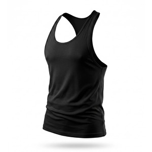 <b>Women's</b> <b>Black</b> Solid Color Scoop Neck Knitted <b>Tank</b> <b>Top</b> Breathable Casual Style Regular Length 100% Polyester - Product Image 1