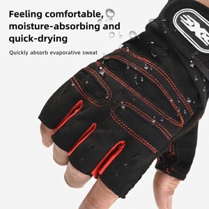 Gants de sport en cuir à demi-doigts pour la musculation, la musculation en salle, respirants, antidérapants, unisexes - Product Image 5