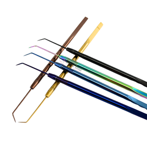 Séparateur de cils premium en acier inoxydable à pointe fine, outil pour l'isolation des cils et la création de volume en éventail, pour usage professionnel en salon - Product Image 1