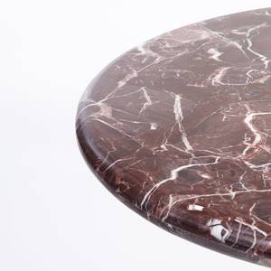 Modern Red Jesper Marble Square Hotel Restaurant <b>Table</b> Metal Pedestal Base Ganpati GN1072 Foldable Portable Semi-Outdoor - Product Image 4