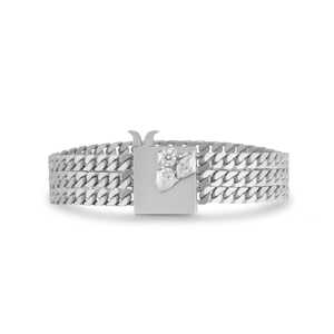 Round Pear Marquise Cut Lab Grown Diamond Pave Cluster Nameplate Cuban Link <b>Bracelet</b> Wide Custom Wholesale 14K 18K <b>Solid</b> Gold - Product Image 3