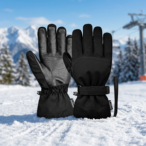 Gants de ski pour couple, imperméables, coupe-vent, en polyester, compatibles avec les écrans tactiles, antidérapants, avec fermeture à boucle - Product Image 3