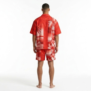 Premium Custom Vacation Shirt Shorts <b>Set</b> Factory Direct OEM ODM Private Label Tropical Apparel Manufacturer - Product Image 2