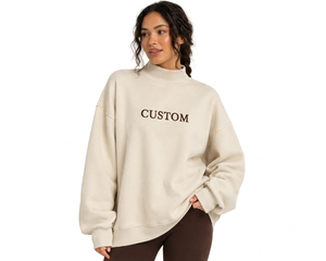 Sudadera Oversize de Cuello Alto para Mujer: Esencial para el Armario, Ajuste Moderno y Cómodo, Proveedor de Ropa de Boutique - Product Image 1