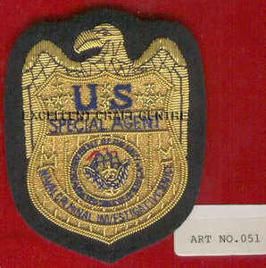 US Special Agent 51 High Quality 3D Lace Embroidered Customized Patch <b>Sew</b>-On Fabric Badge Circular Luxury Design Safety <b>Pin</b> - Product Image 3