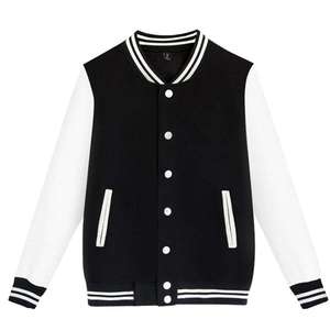 Chaqueta de Béisbol de Algodón Bordada de Secado Rápido con Logotipo Personalizado de Alta Calidad, con Cuello Alto y Logotipo Frontal, para Hombre, Invierno - Product Image 2