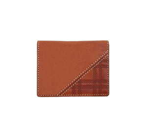 Castello Italian Slim Men's RFID Protected Genuine Leather Minimalist Formal ID Card Case <b>Holder</b> Open Short Embossed Logo High - Product Image 2