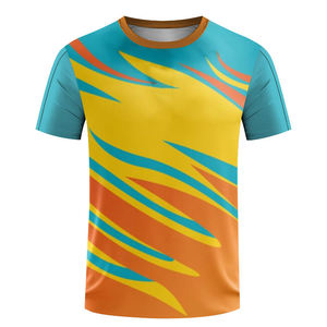 T-shirt de sport pour homme à sublimation, séchage rapide, respirant, en coton, motif galaxie, léger, manches courtes, coupe ample, OEM ODM, vente en gros - Product Image 5