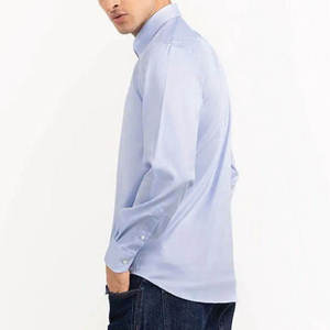 Men's <b>Half</b> Sleeve Business Dress <b>Shirt</b> Single <b>Button</b> Turn-down Collar Cotton Poplin Fabric Anti-UV Embroidered Custom Brand - Product Image 2
