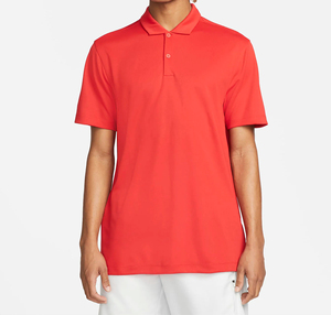 <b>Men's</b> <b>Red</b> Short Sleeve <b>Polo</b> <b>Shirt</b> Solid Color Casual Woven Oxford Fabric Regular Fit Button Down Collar Style - Product Image 1