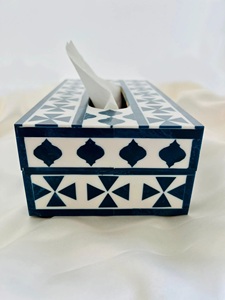 Handmade Bone Inlay Tissue <b>Box</b> Wooden Rectangle Napkin <b>Storage</b> Holder Home <b>Decor</b> Wholesale Tissue <b>Box</b> - Product Image 3