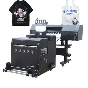 dual-druckkopf t-shirt-druckmaschine 60cm dtf-drucker i3200 mit pulverschüttler und trockner